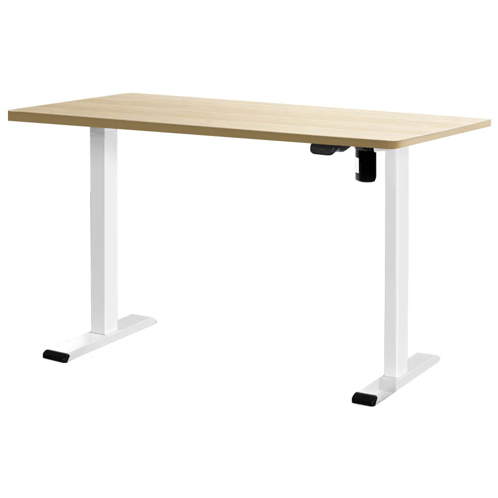 Artiss Standing Desk Motorised Sit Stand Desks White Oak 120cm - Nurns