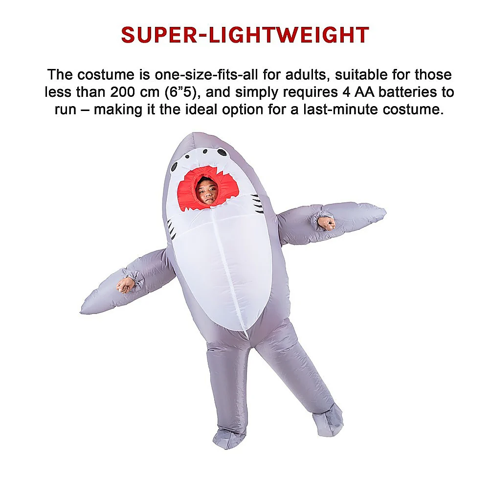 Shark Fancy Dress Fan Inflatable Costume Suit - Nurns