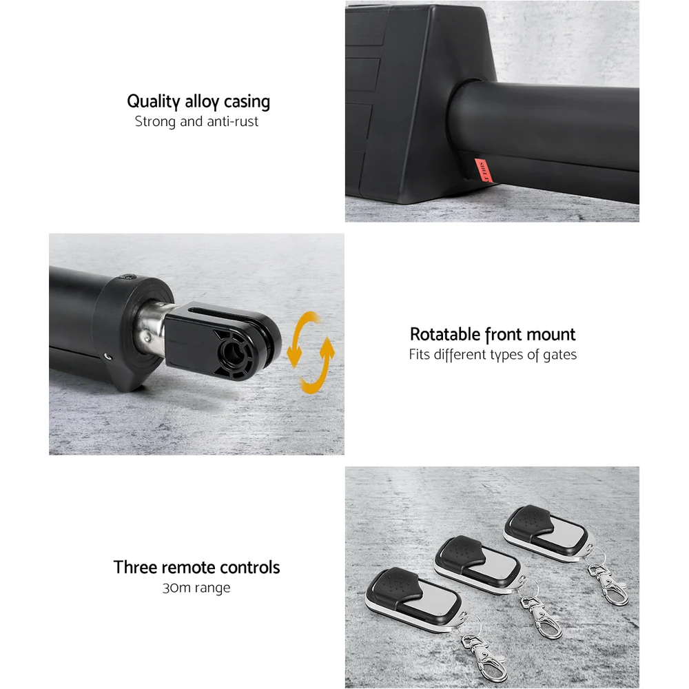 Single Swing Gate Opener 10W Solar Power Automatic Electric 300kg 5m - Nurns