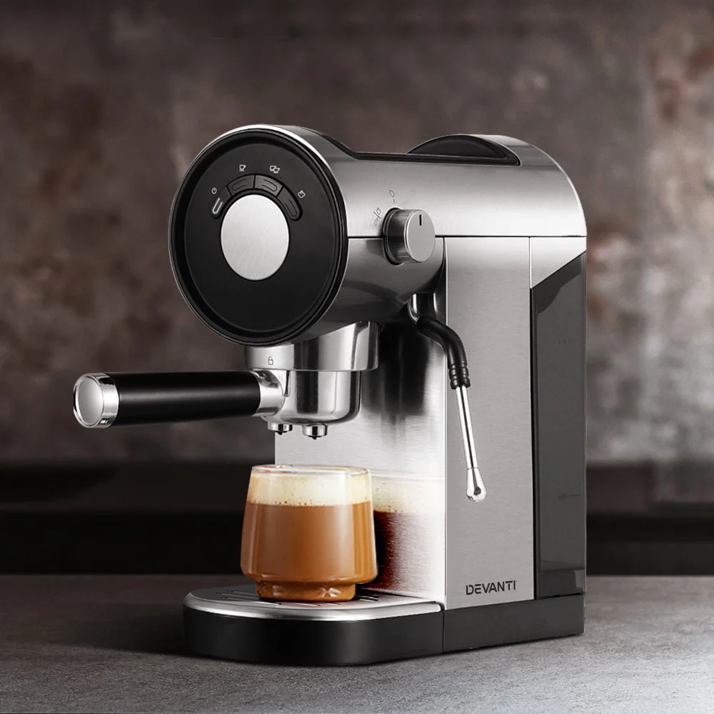 Devanti 20 Bar Coffee Machine Espresso Cafe Maker - Nurns