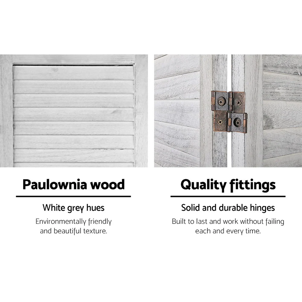 8 Panel Room Divider Screen 326x170cm - White - Nurns