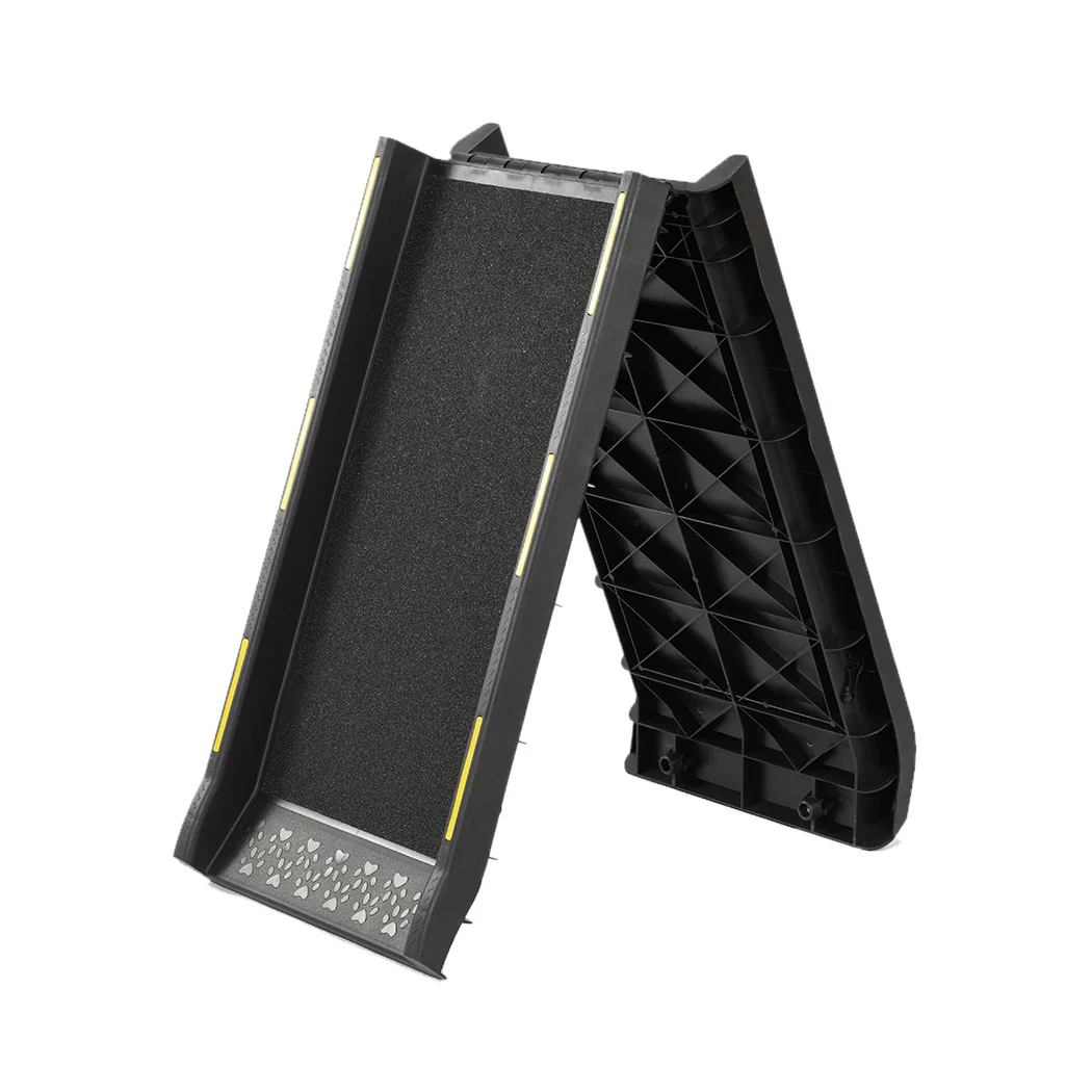 Pet Stairs Dog Ramp Ramps Foldable Ladder Steps Stair Portable Car Step Travel - Black - Nurns