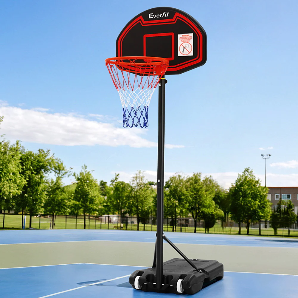 Everfit 2.1M Basketball Hoop Stand System Adjustable Portable Pro Kids Black - Nurns