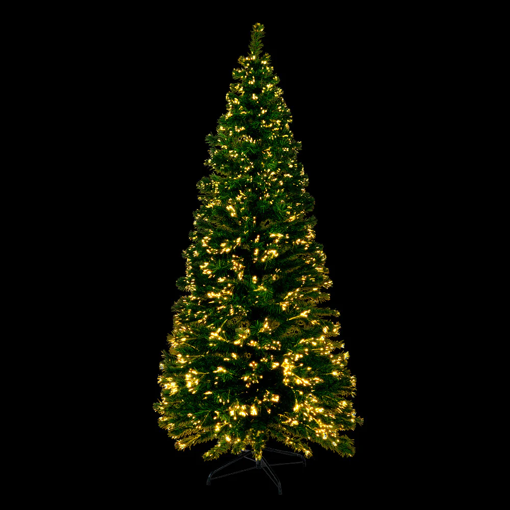 6ft 1.8m 300 Tips Christmas Tree Optic Fibre Xmas tree - Warm White - Nurns