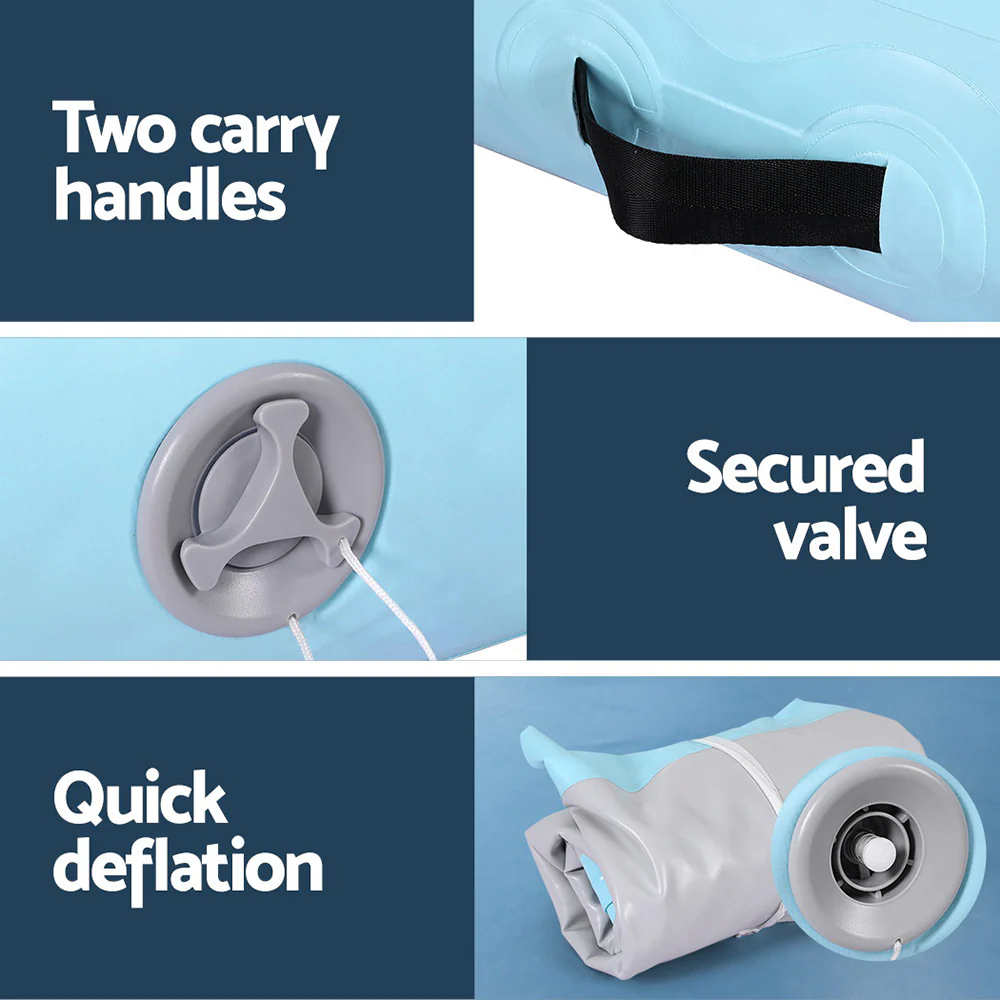 Everfit 1m Air Track Mat Inflatable Gymnastics Tumbling Mat Green - Nurns