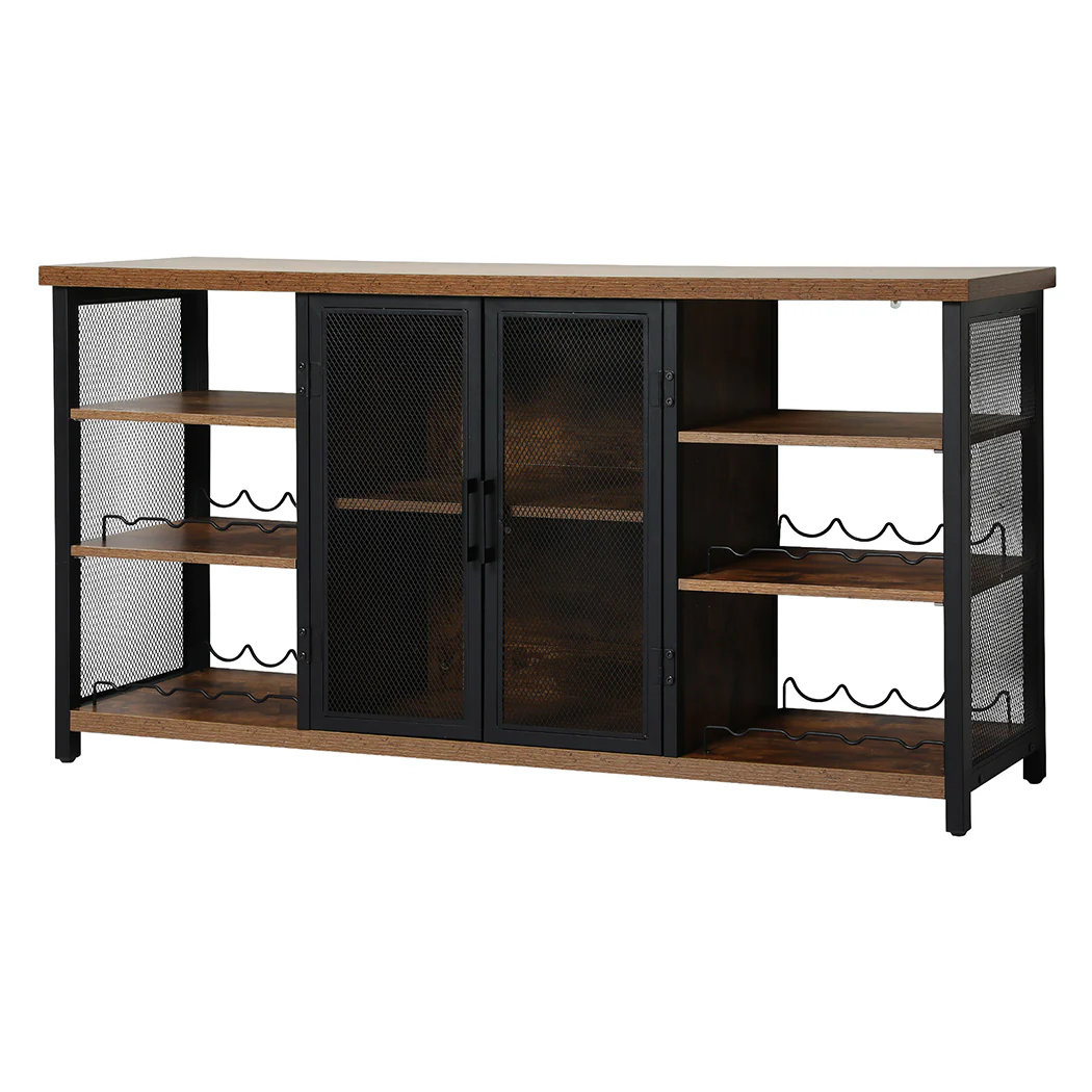 Bar Cabinet Buffet Sideboard - Walnut - Nurns