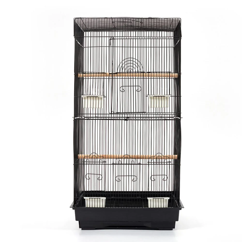 Medium Bird Cage with Perch - Black - Nurns