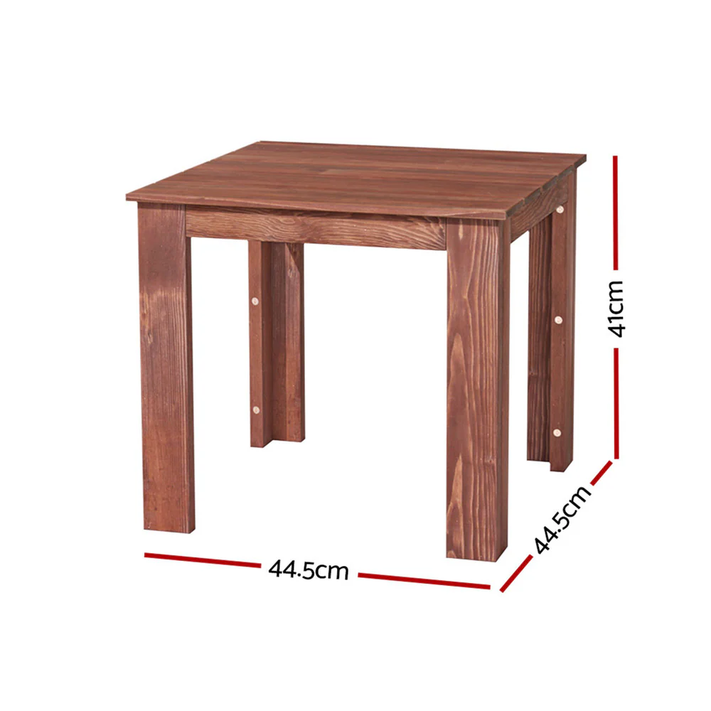Ruben Coffee Side Table Wooden Desk Outdoor Furniture Camping Garden - Brown - Nurns