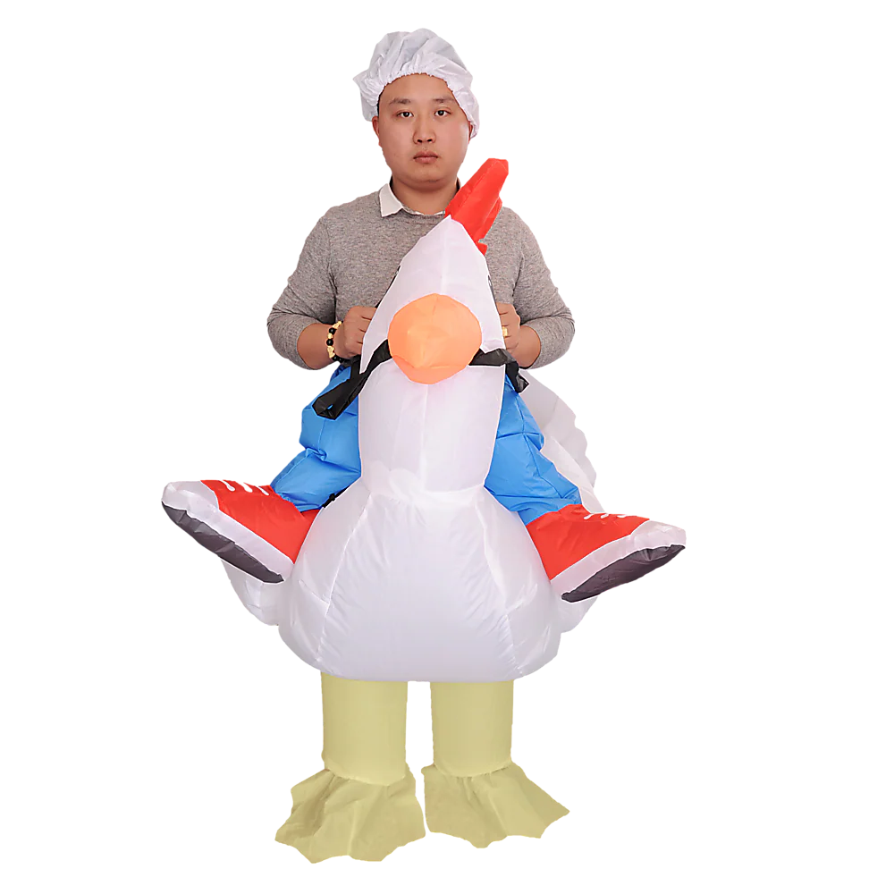CHICKEN Fancy Dress Inflatable Suit - Fan Operated Costume - Nurns