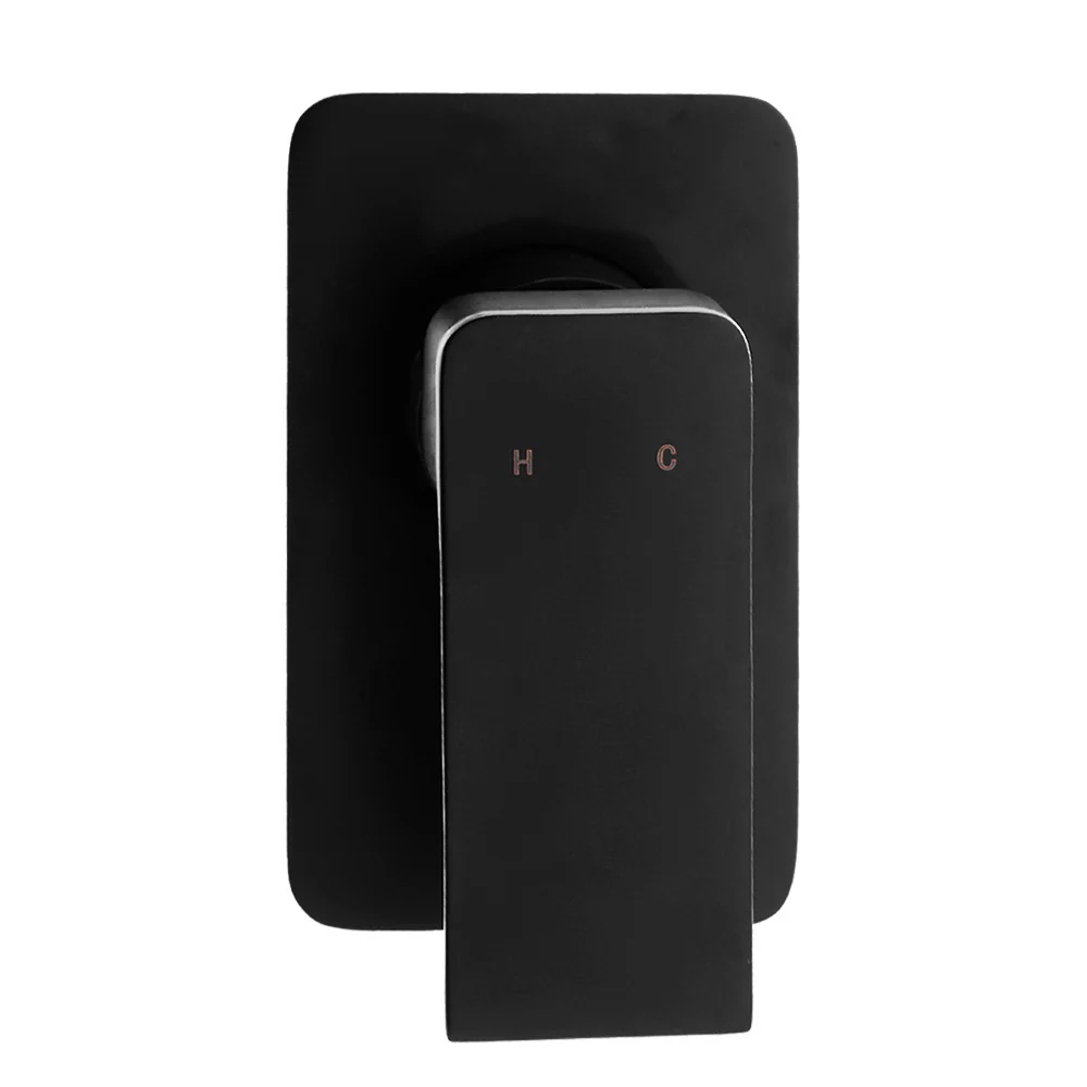 8'' Rain Shower Head Wall Arm Square High Pressure Mixer Tap Black - Nurns