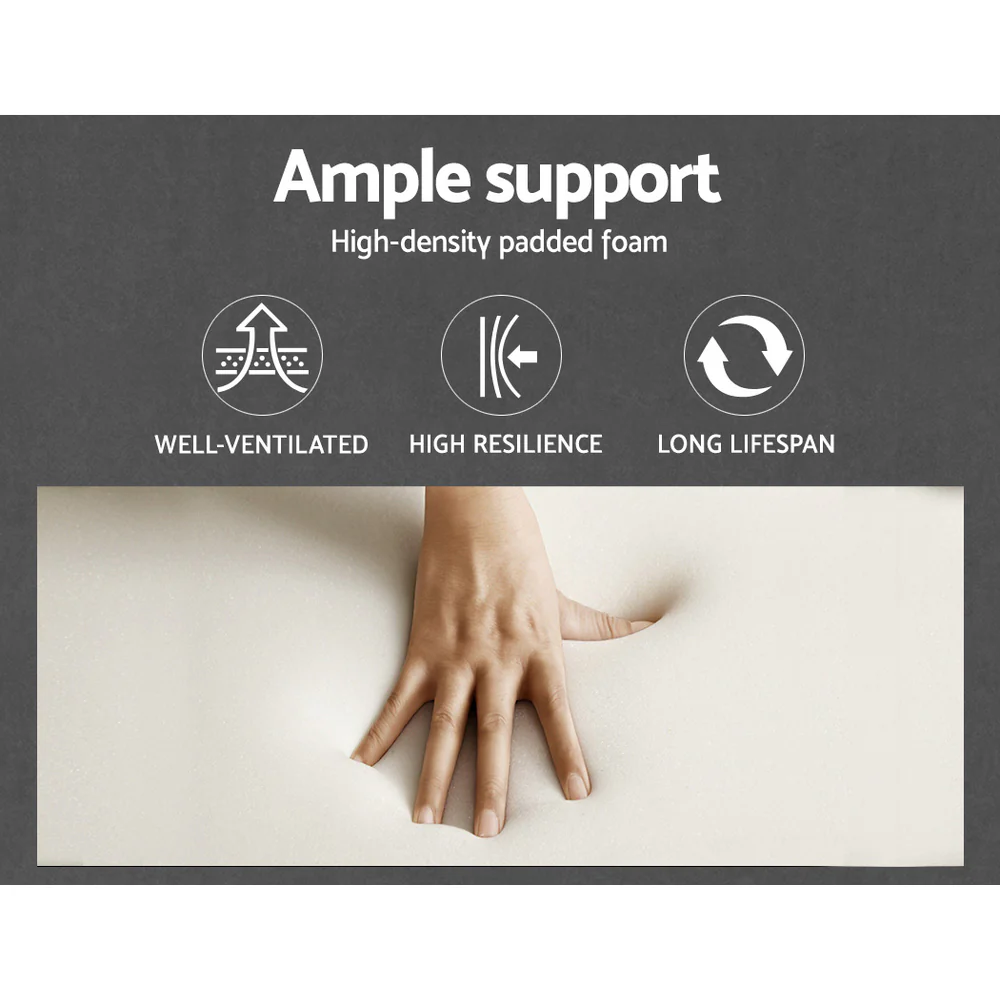 Artiss Wooden Office Chair Fabric Seat Black - Nurns