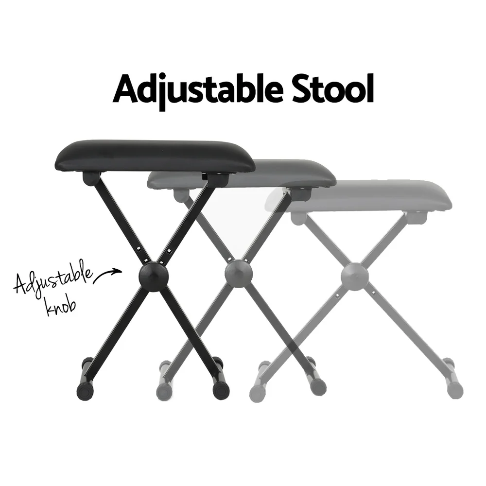 Alpha 61 Keys Electronic Piano Keyboard Digital Electric w/ Stand Stool Speaker - Nurns