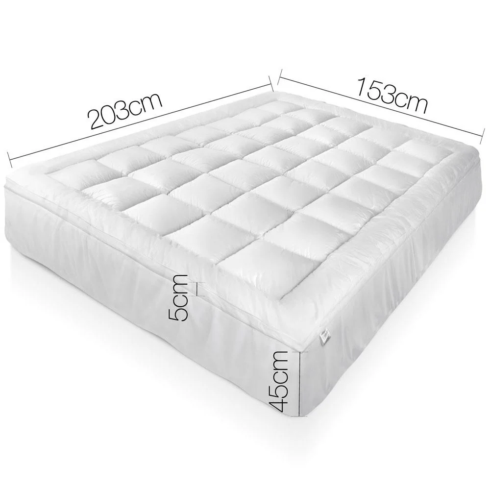 Queen Giselle Bedding Mattress Topper Pillowtop Bamboo - Nurns