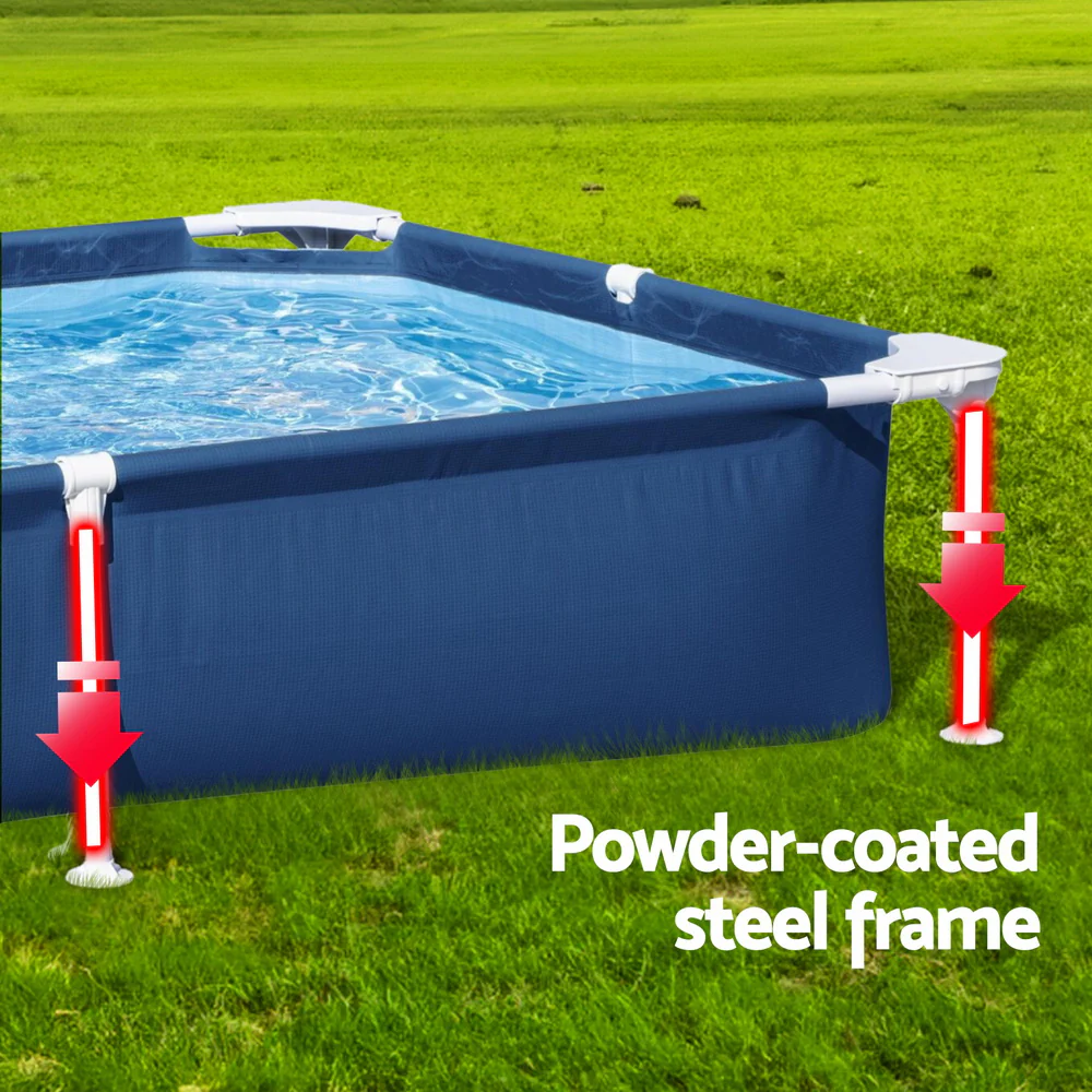 Bestway Swimming Pool 221x150x43cm Steel Frame Above Ground Pools 1200L - Nurns