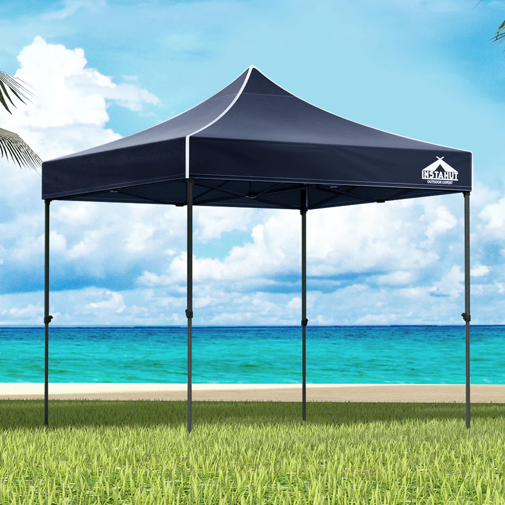 Instahut Gazebo Pop Up Marquee 3x3m Folding Tent Wedding Outdoor Camping Canopy Gazebos Shade Navy - Nurns