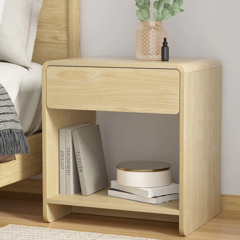 Winnipeg Wooden Bedside Tables - Pine - Nurns