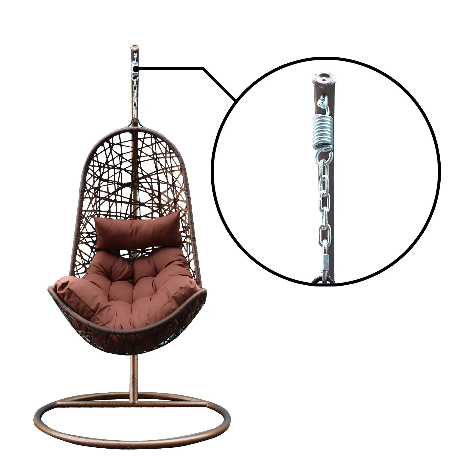 Lissy Egg Chair - Brown and Coffee - Nurns