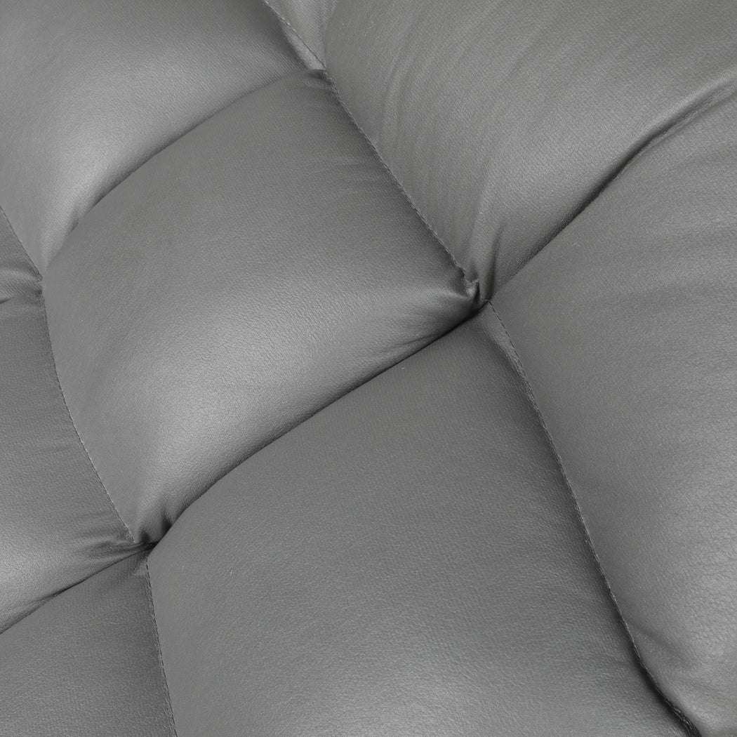 Milly Armchair Accent Chair PU Leather Wingback - Black - Nurns