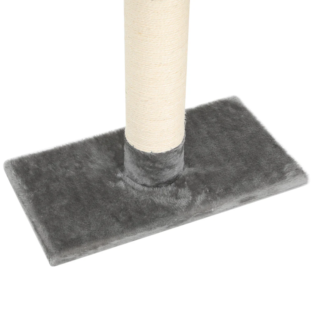 Cat Tree 290cm Tower Scratching Post Scratcher Floor to Ceiling Cats Bed - Grey & White - Nurns