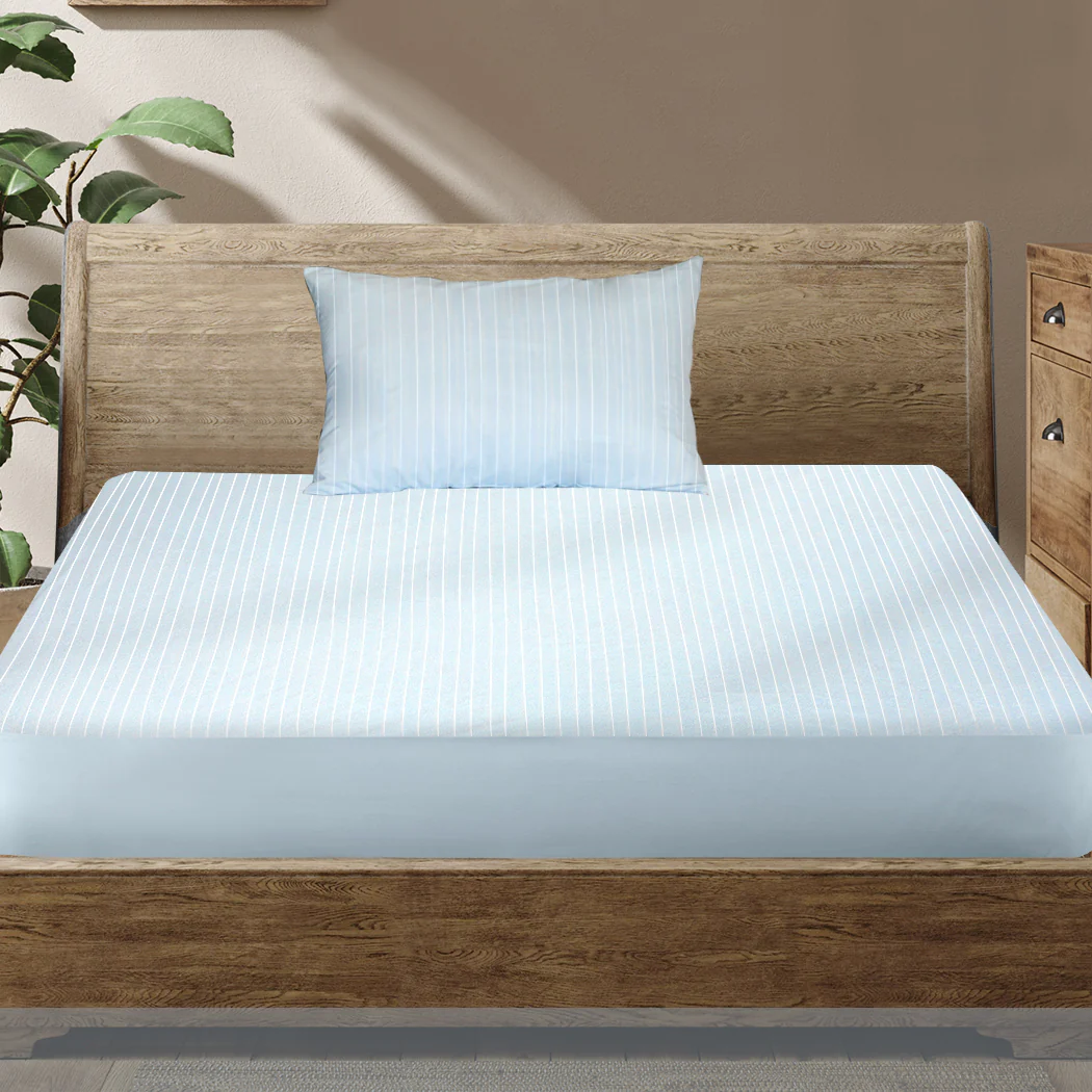Single DreamZ Mattress Protector Pillowcases Blue - Nurns