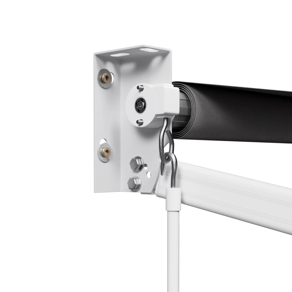 Instahut Retractable Folding Arm Awning Manual Sunshade 2Mx1.5M Grey - Nurns