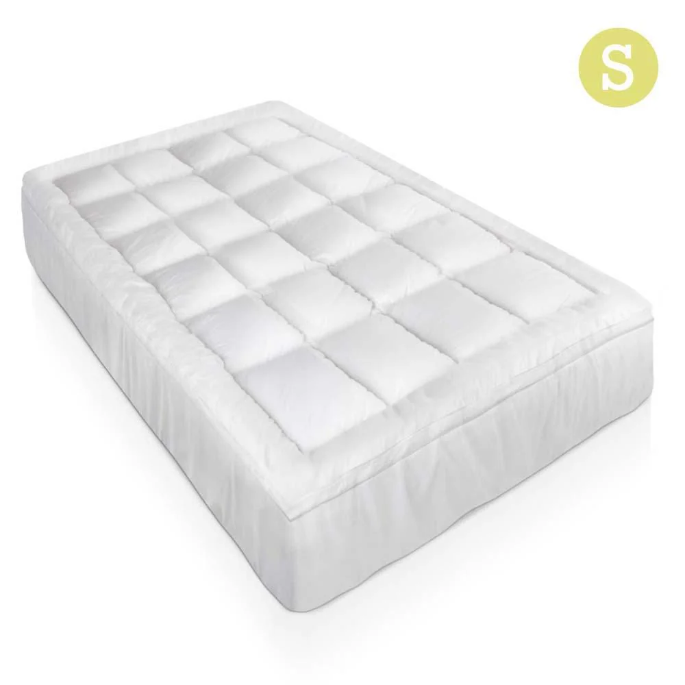 Single Giselle Bedding Mattress Topper Pillowtop Bamboo - Nurns