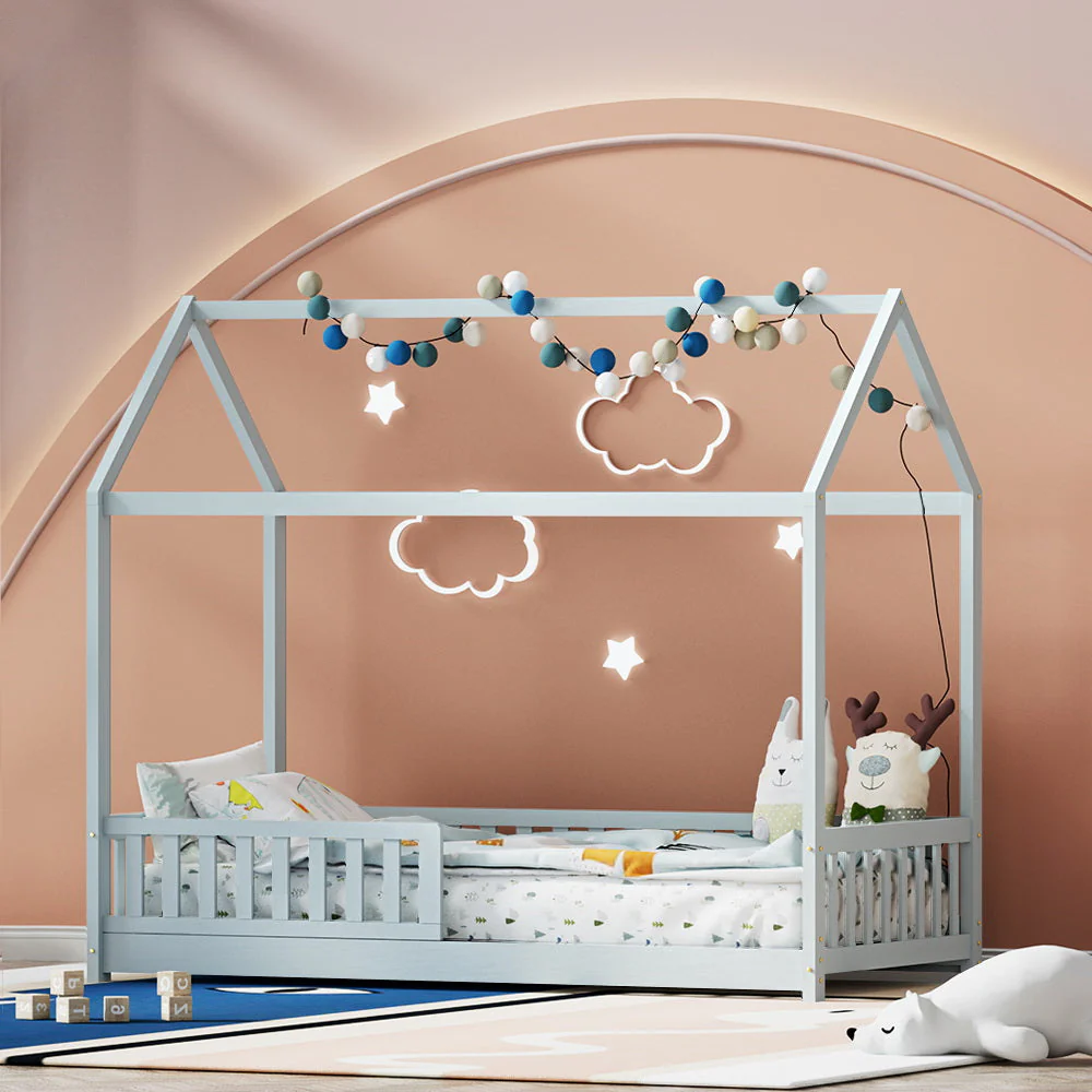 Topaz Bed & Mattress Package House Design - Grey Single - Nurns