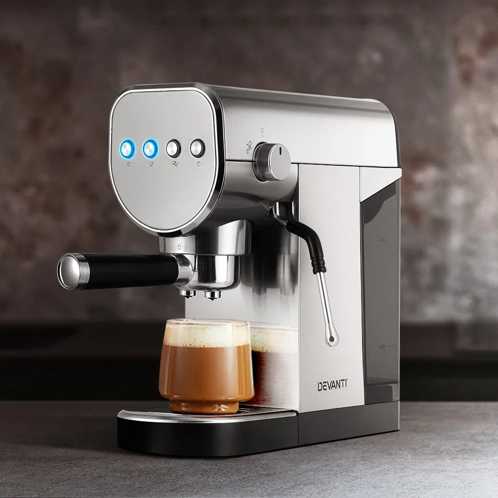 Devanti 20 Bar Coffee Machine Espresso Cafe Maker - Nurns