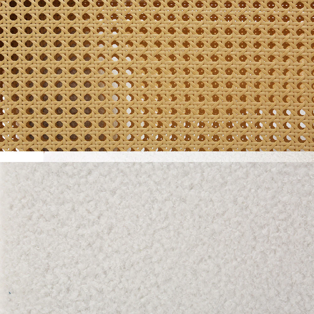 Maureen Armchair Accent Chair Curved Bouclé - White - Nurns