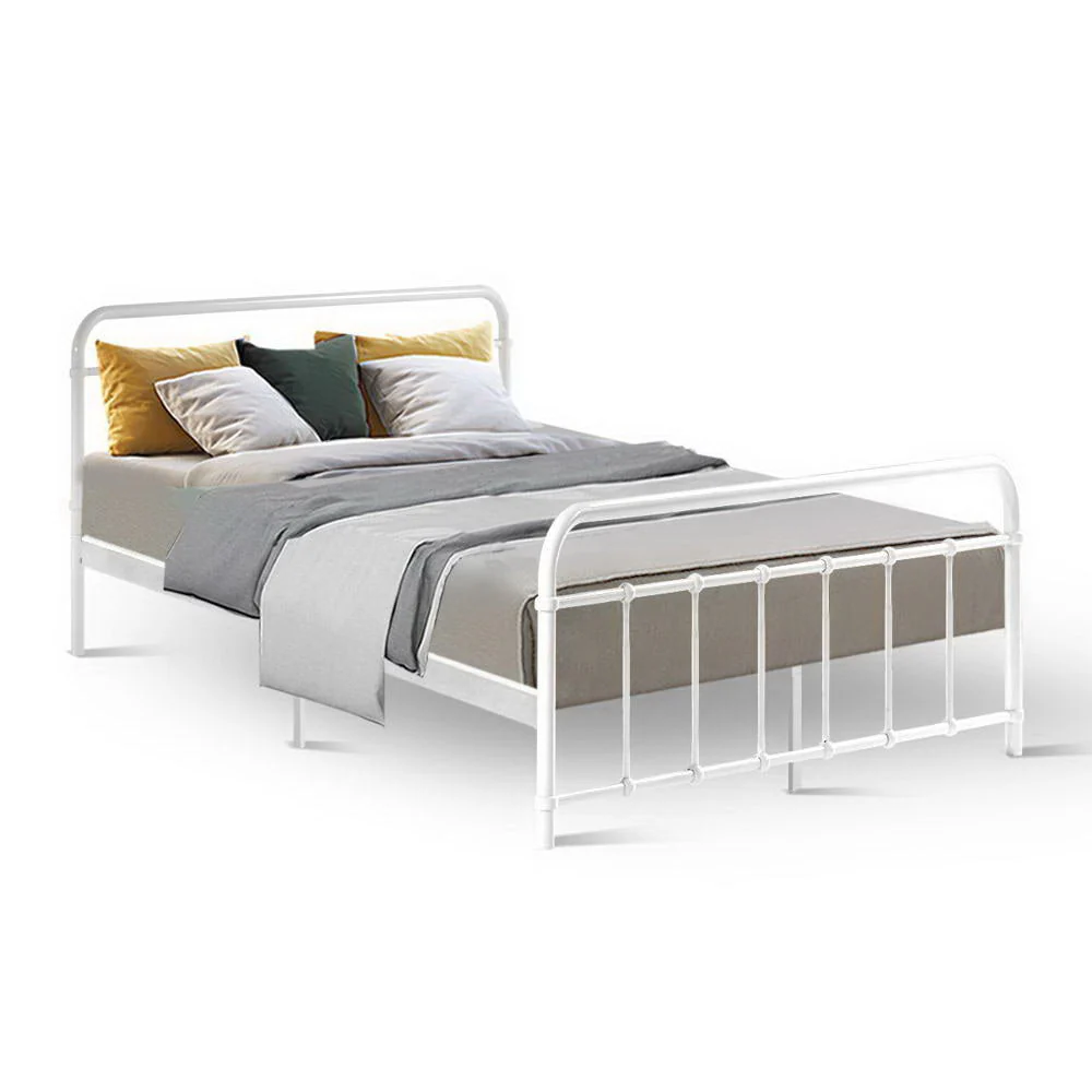 Jupiter Bed & Mattress Package - White Double - Nurns