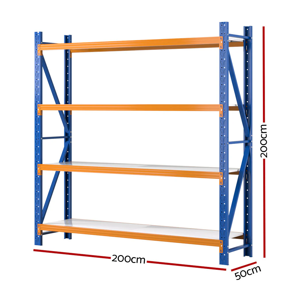Giantz 2Mx2M Garage Shelving Warehouse Rack Pallet Racking Storage Shelf Blue - Nurns