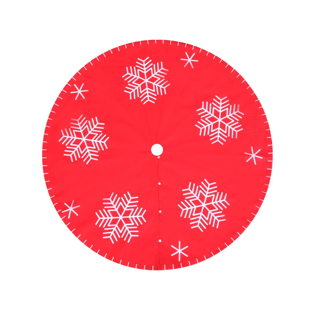 Christmas Tree Skirt 120cm Snowflake Ornaments Party Decorations - Nurns
