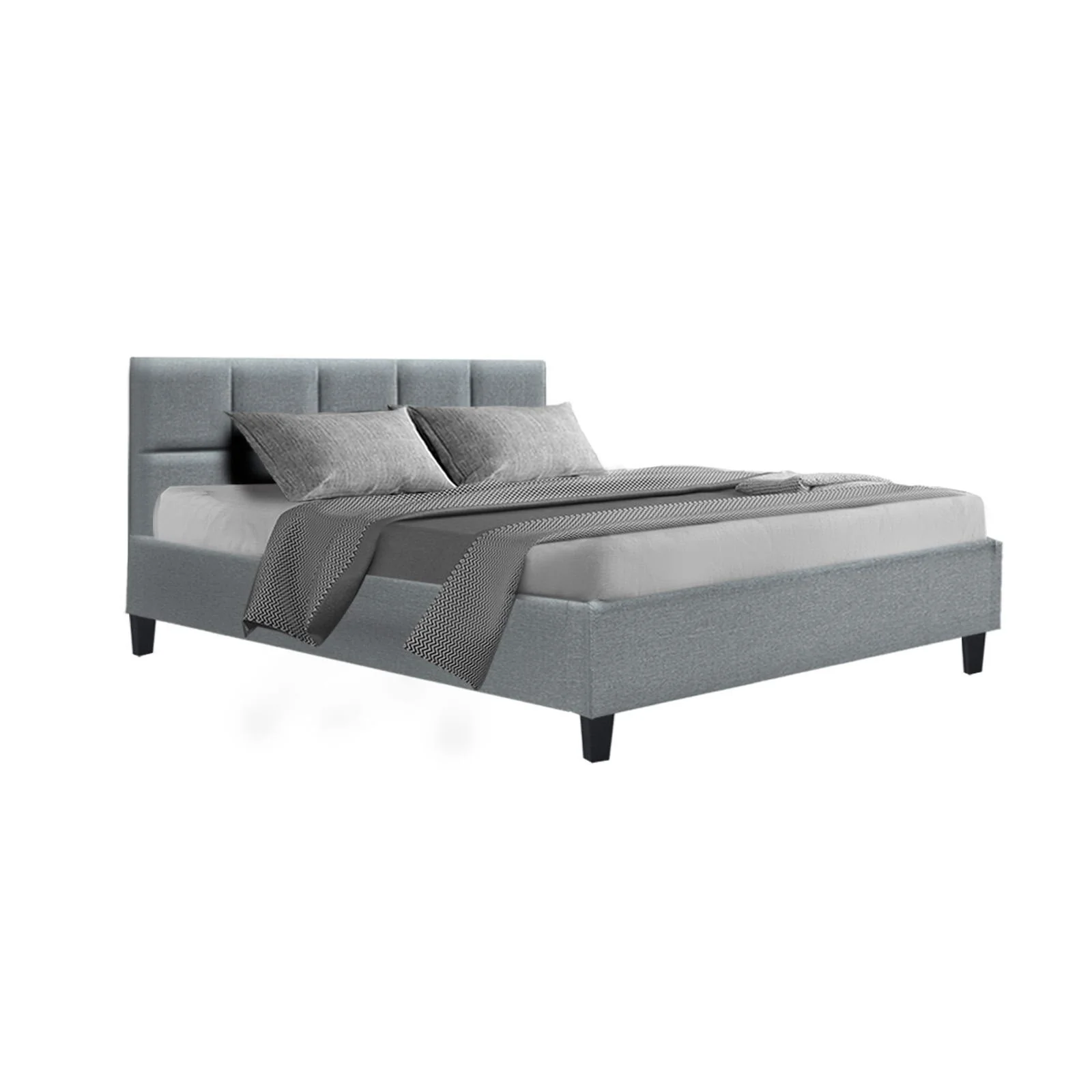 Jadeite Bed & Mattress Package - Grey Queen - Nurns