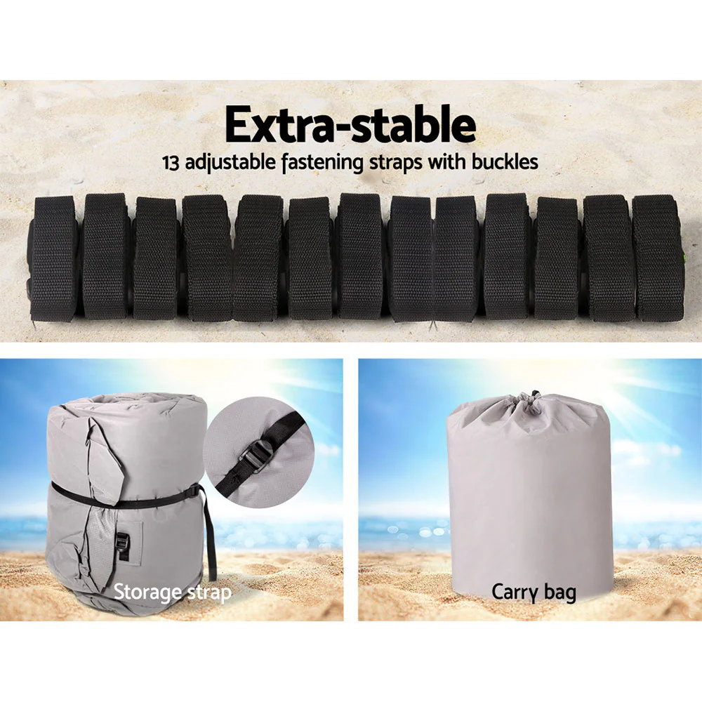 Boat Cover 19-21ft Trailerable Jumbo Marine Grade Heavy Duty - Grey - Nurns