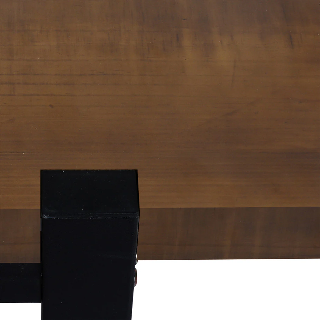 Dining Table Industrial Wooden Metal Kitchen Tables Cafe Restaurant 140Cm - Nurns