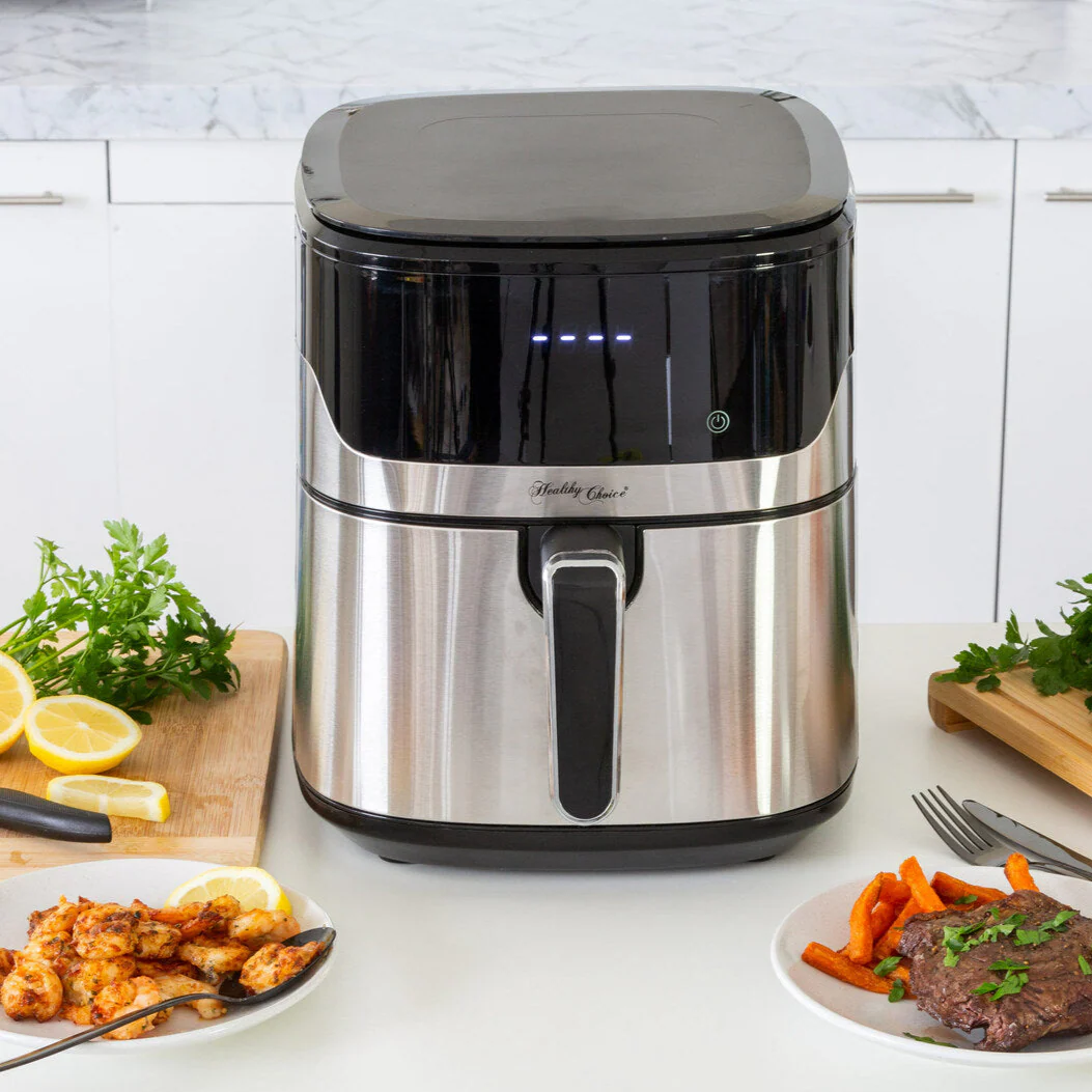 7L Air Fryer Wiz with Built-In Scale, 200C, 9 Cooking Programs - Nurns