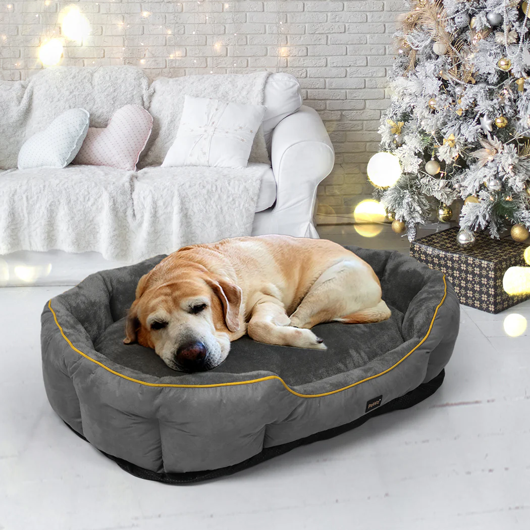 XLarge Dog Beds Electric Pet Heater Heated - Grey - Nurns