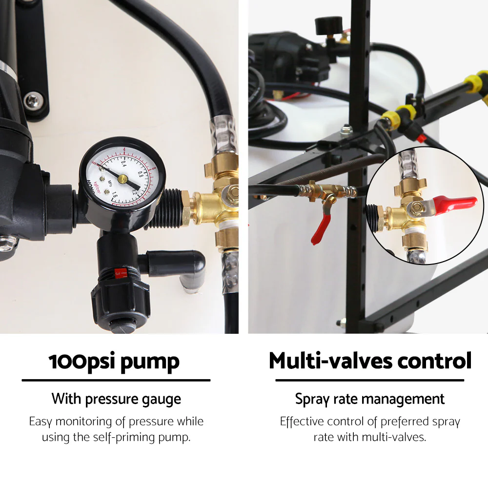 Weed Sprayer 100L Tank with 3m Boom Trailer - Nurns