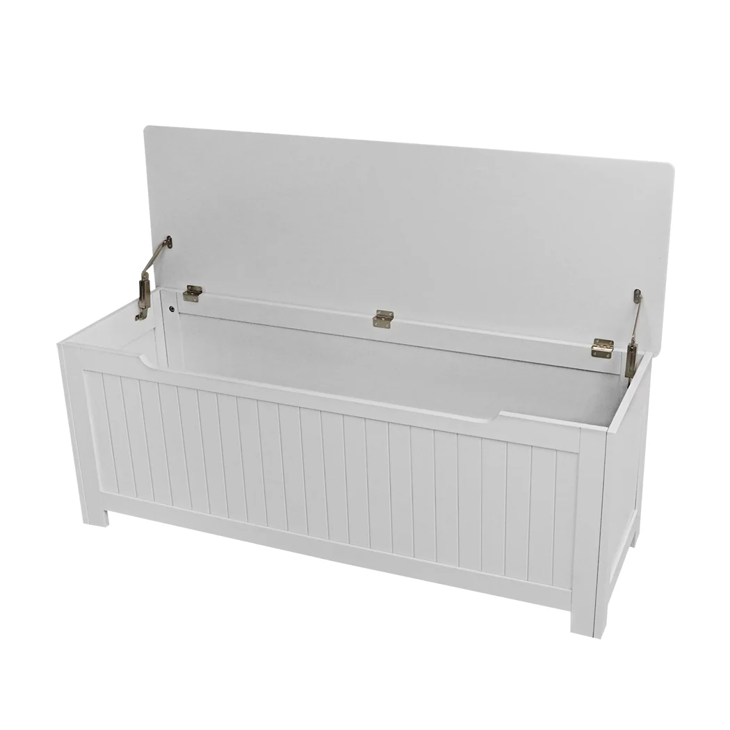 Kids Toy Box Storage Chest Cabinet - White - Nurns
