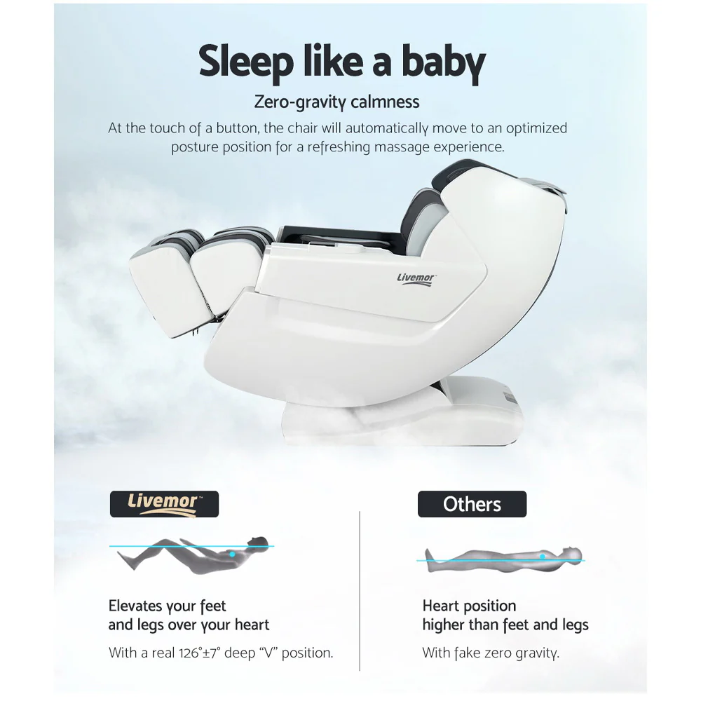 Kirin Massage Chair Electric Recliner Zero Gravity Massage Chair Deluxe - Black - Nurns