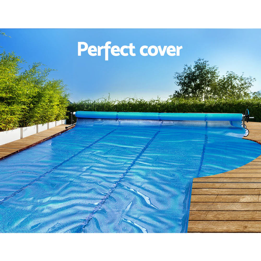 Solar Swimming Pool Cover Roller 400 Micron Blanket Adjustable 6.5x3M - Nurns