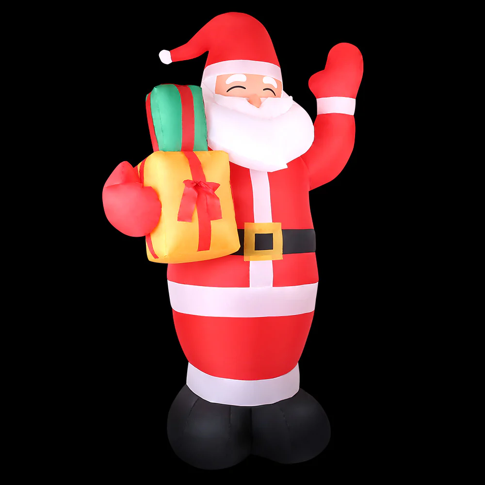 Santa Christmas Inflatable Illuminated Xmas Decorations - 2.4M - Nurns