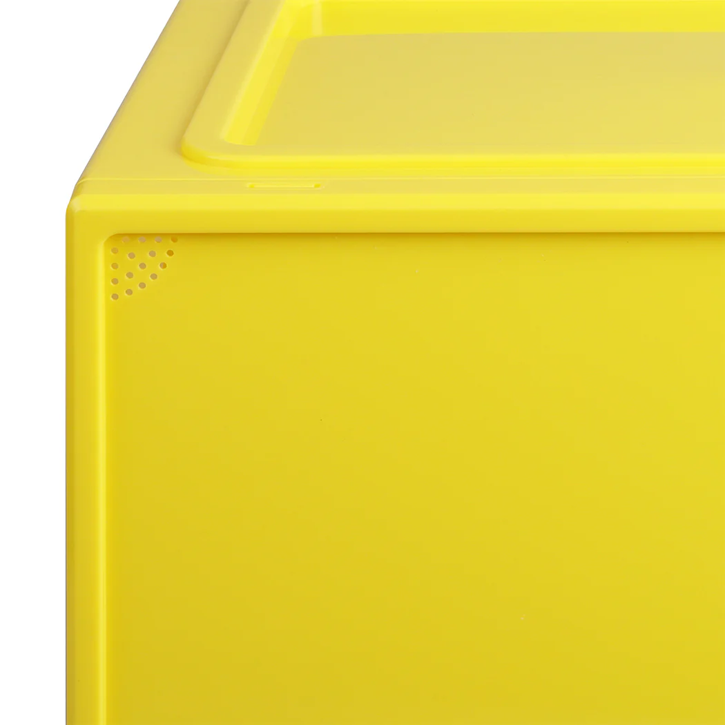 Stacked Sneaker Display Case Clear Shoe Yellow - Nurns