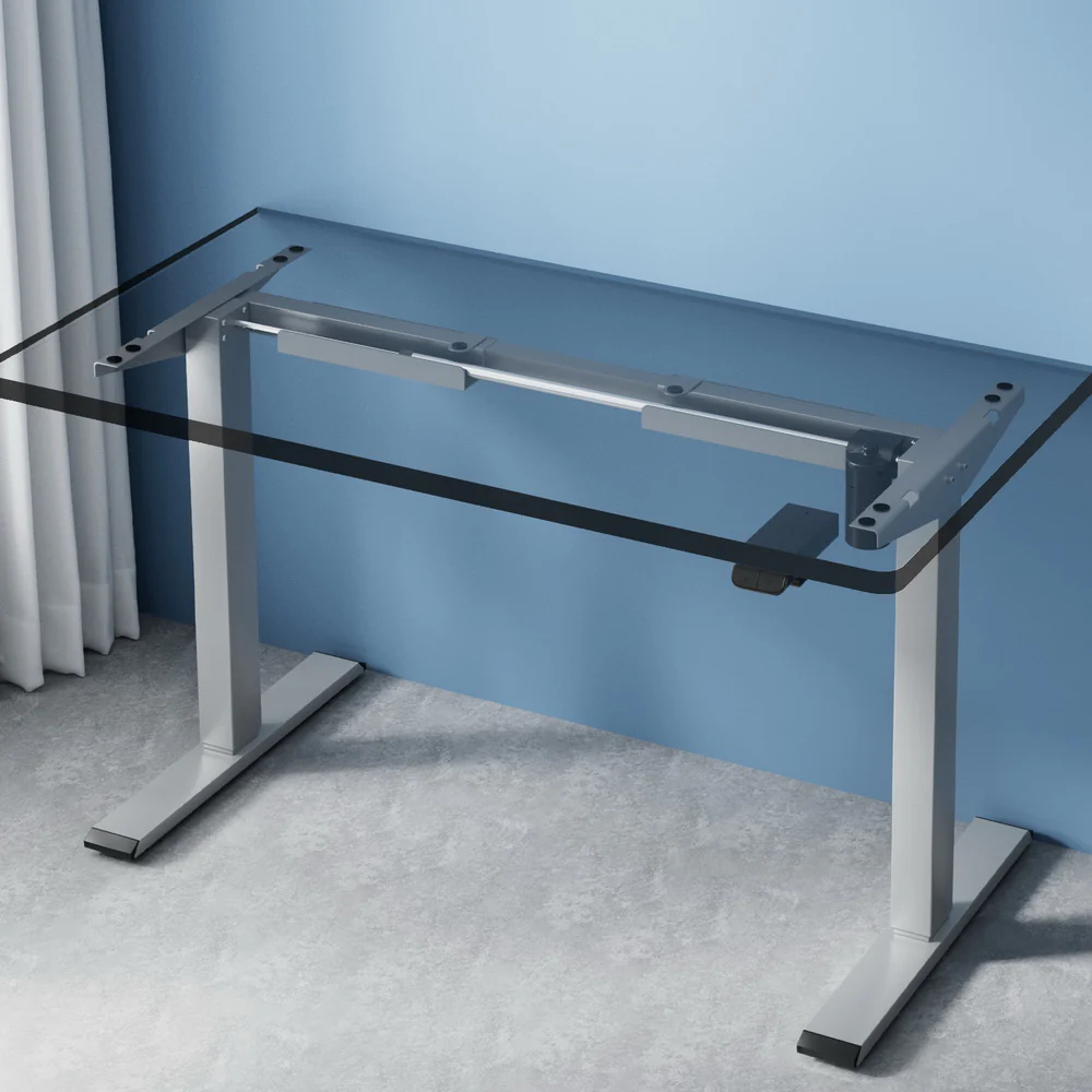 Artiss Electric Standing Desk Frame Only Height Adjustable 70Kg Load Grey - Nurns