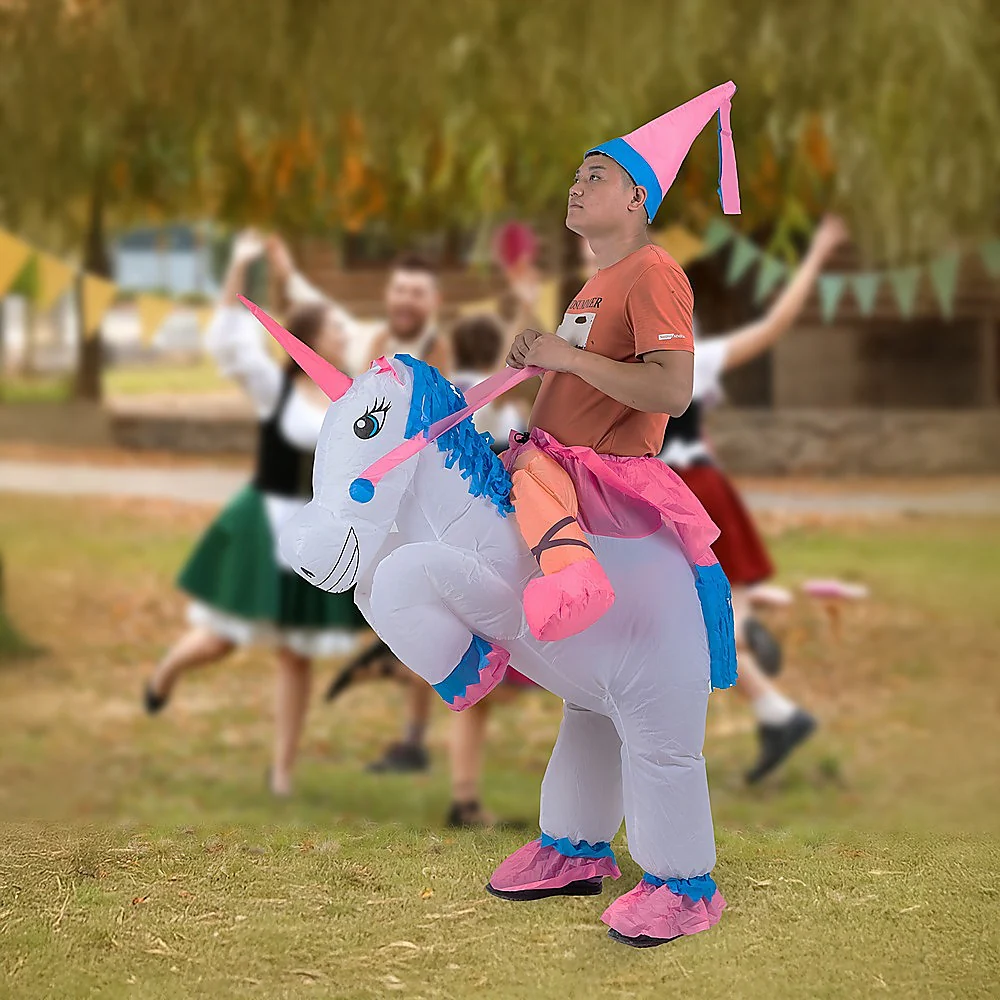 UNICORN Fancy Dress Inflatable Suit - Fan Operated Costume - Nurns