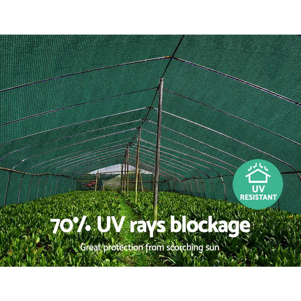 Instahut 70% Shade Cloth 3.66x30m Shade cloth Sail Heavy Duty Green - Nurns