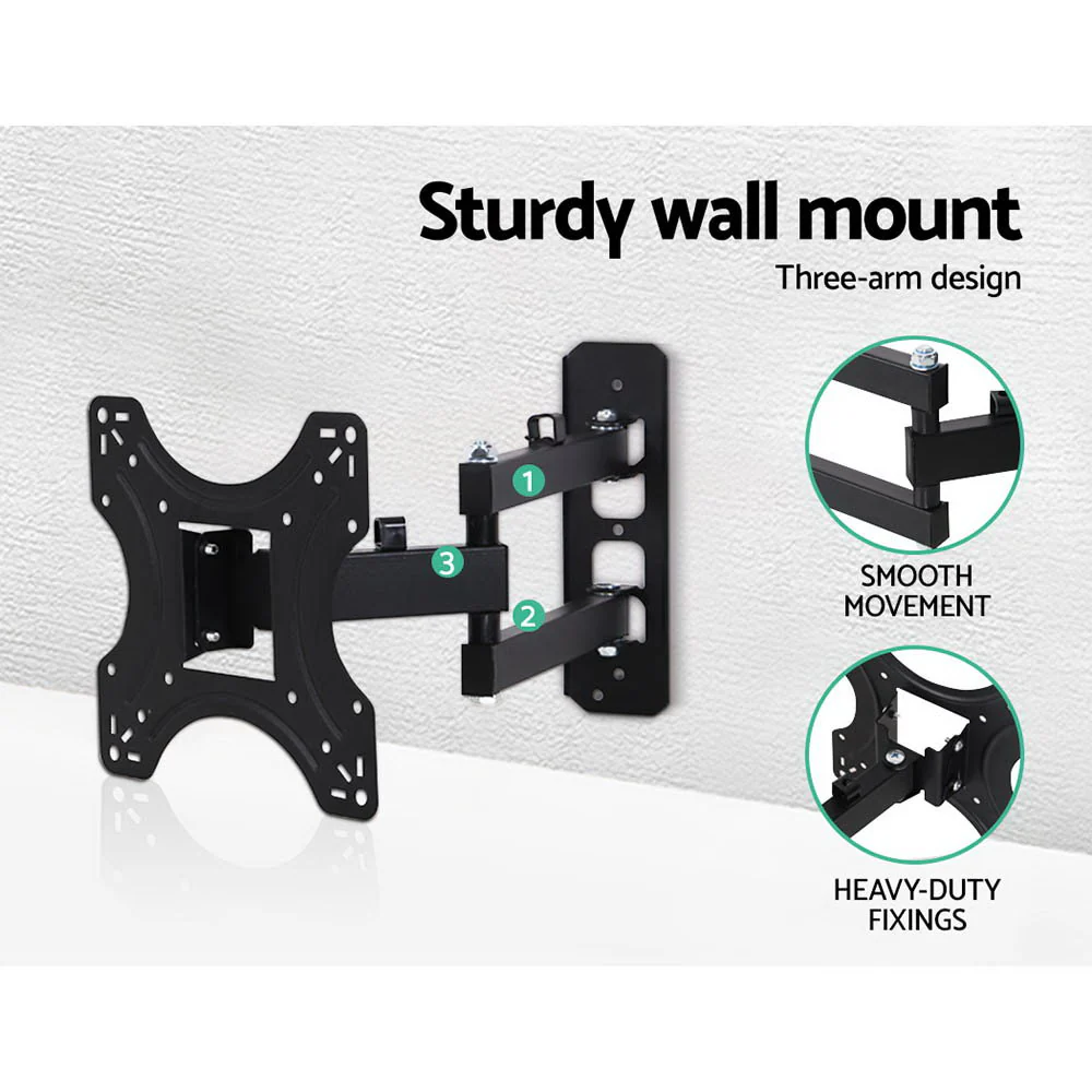 TV Wall Mount Bracket Tilt Swivel Full Motion 32 37 42 Inch Plasma Screen LCD - Nurns