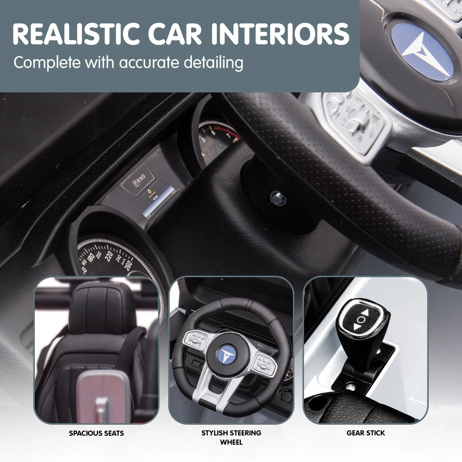 Kahuna Licensed Toyota FJ-40 Kids Ride On Electric Toy Car 80W - White - Nurns