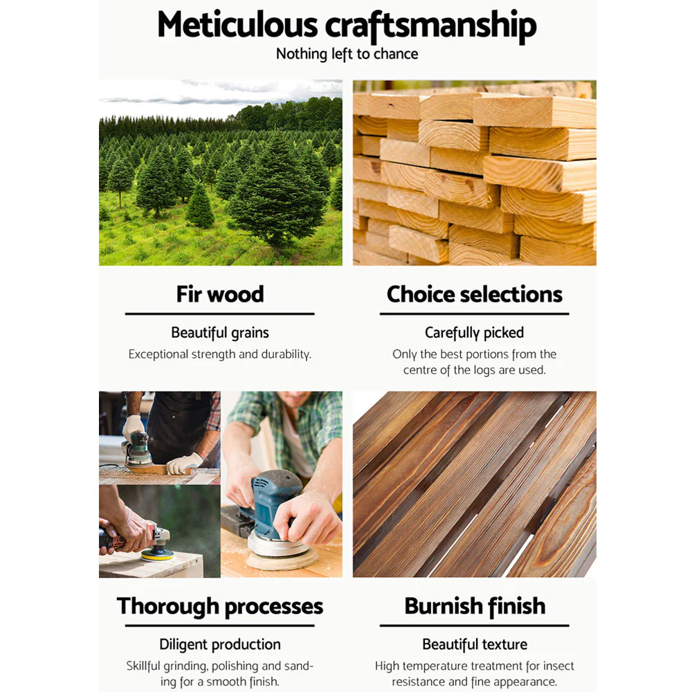 Celestia Wooden Wagon Wheel Chair - Brown - Nurns