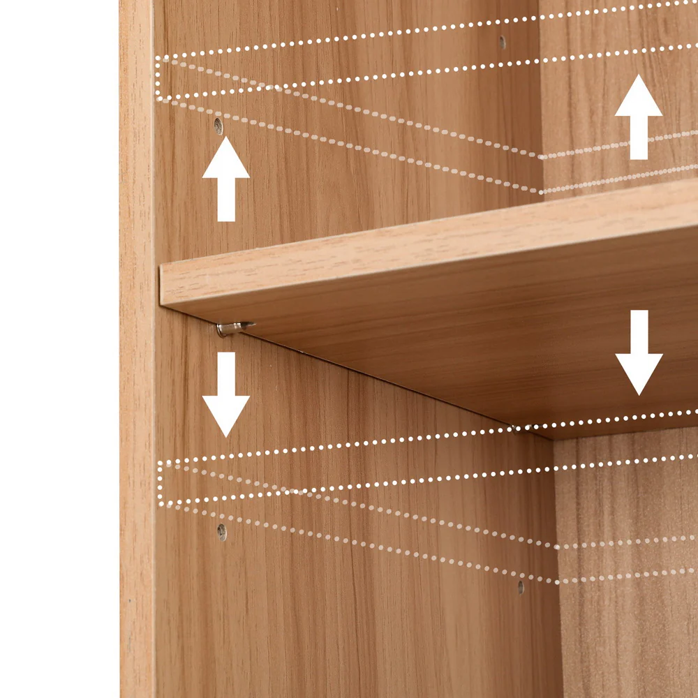 Artiss Bookshelf 5 Tiers Milo Pine - Nurns